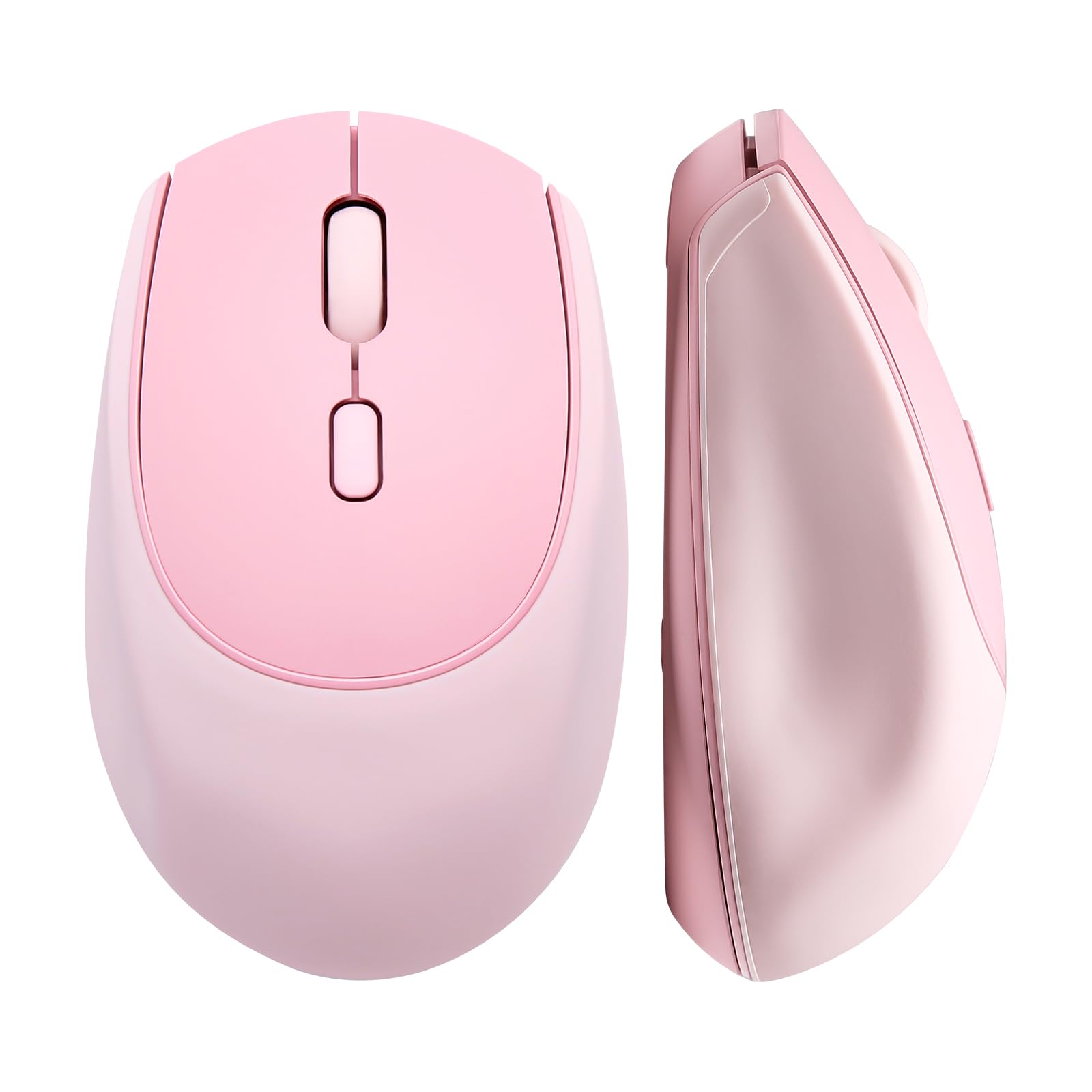 YUNZII C2 Silicone Wireless Mouse 1600 DPI Optical 2.4GHz (Pink)