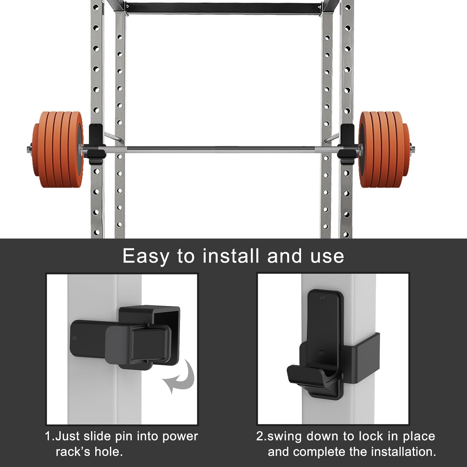 Kipika Power Rack Bundle - J-Hooks and Multi-Grip Dip Bars for Home Gym, and Fitness Workouts