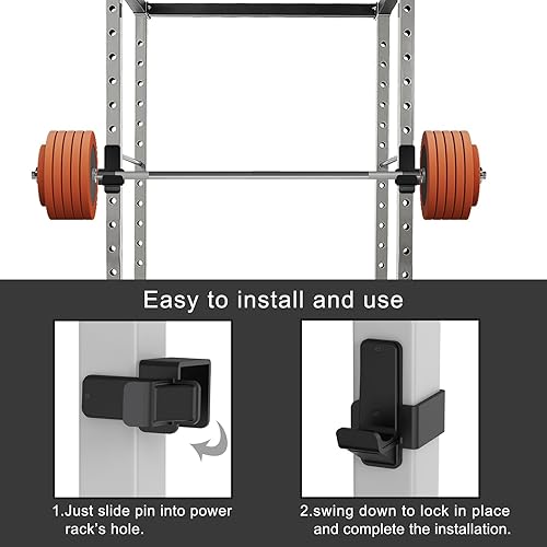 Vista 15 de Kipika Ganchos en J para rack de alimentación de 2 x 2 pies y 3 x 3 pies, ganchos inferiores de acero reforzado con almohadilla de goma, juego de 2