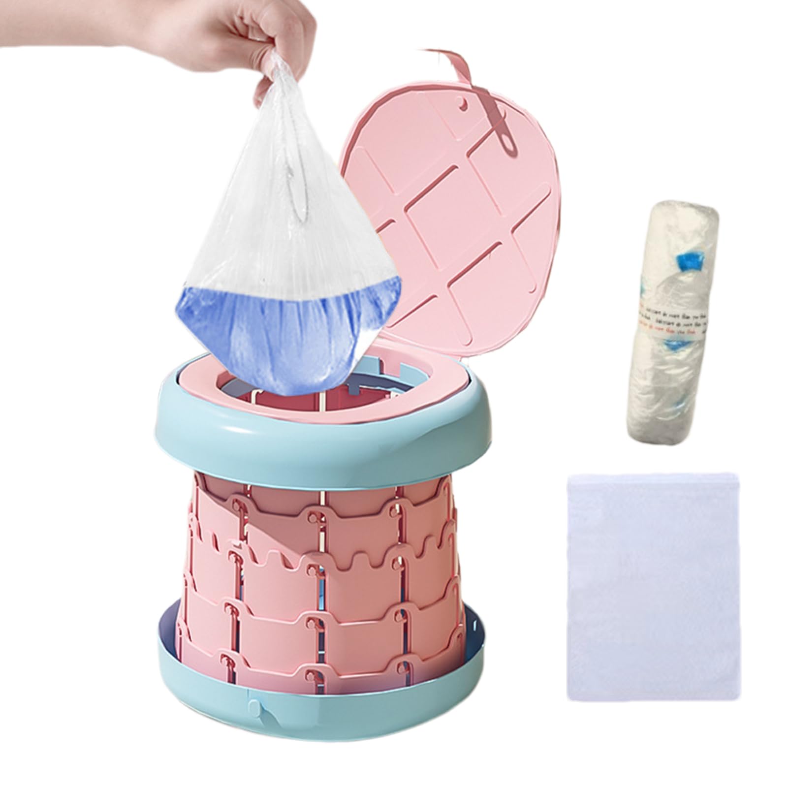 Faltbares Reisetöpfchen – faltbares spritzwassergeschütztes Trainer, Kinder-Reise-Toilette | für Kinder, drinnen, draußen, Auto, Fahren, Camping, Park, Ausgehen