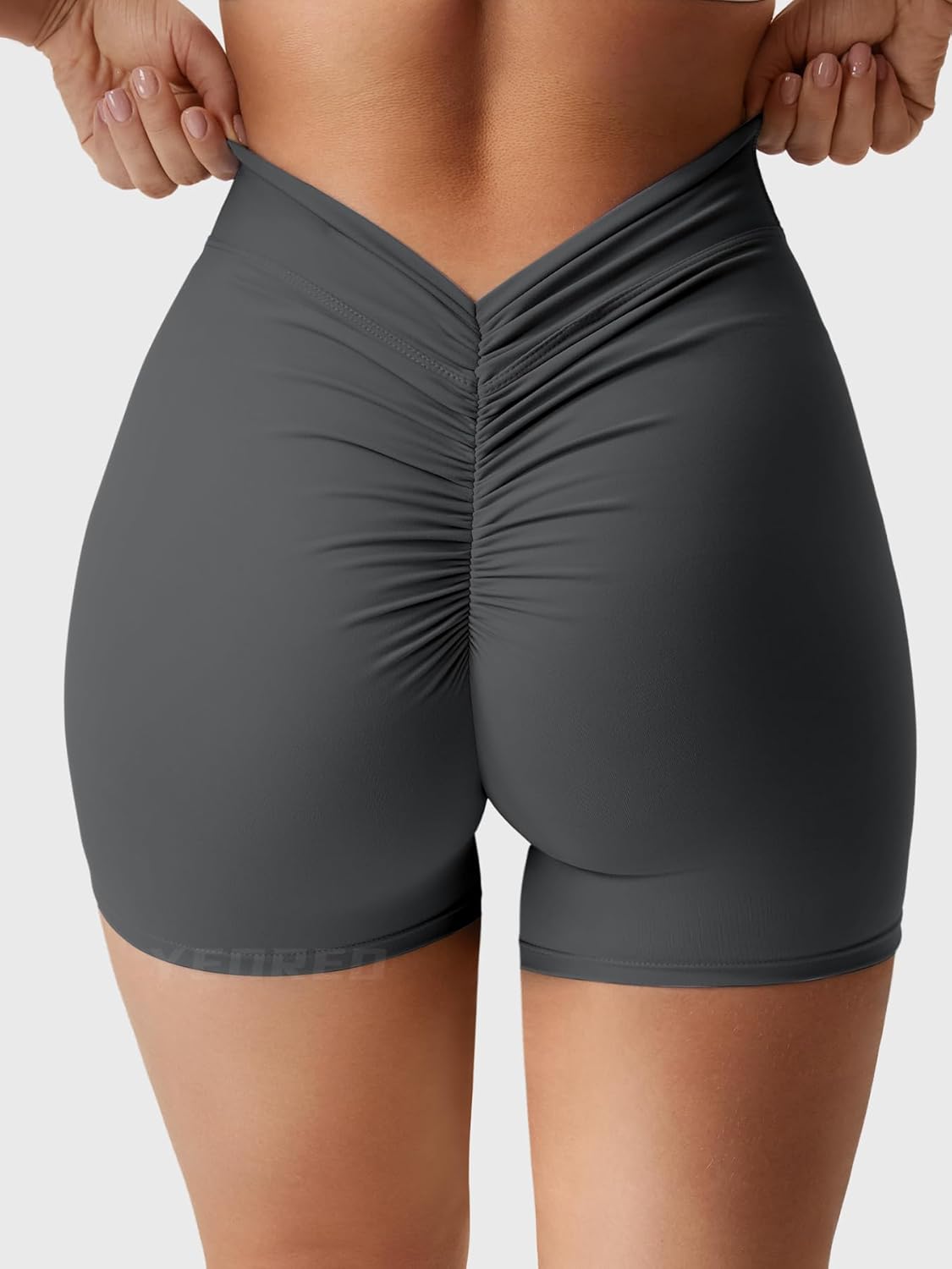 YEOREO Daze Workout Shorts Womens Scrunch Butt Gym Shorts for Women V Back Booty Butt Lifting Biker Compression Shorts