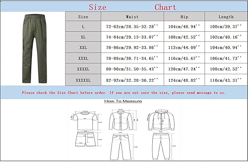 Miniatura 3 de Mens Multi Pockets Cargo Pants Casual Tapered Pants Slim Elastic Waist Sweatpants Simple Solid Jogger Pants for Men