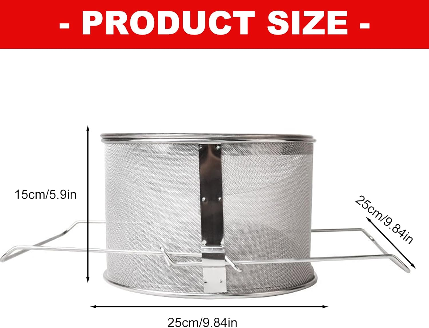 Heavy Duty Stainless Steel Double Layer Filter for Efficient Beekeeping Easy Design Honeys Filter Double Layer