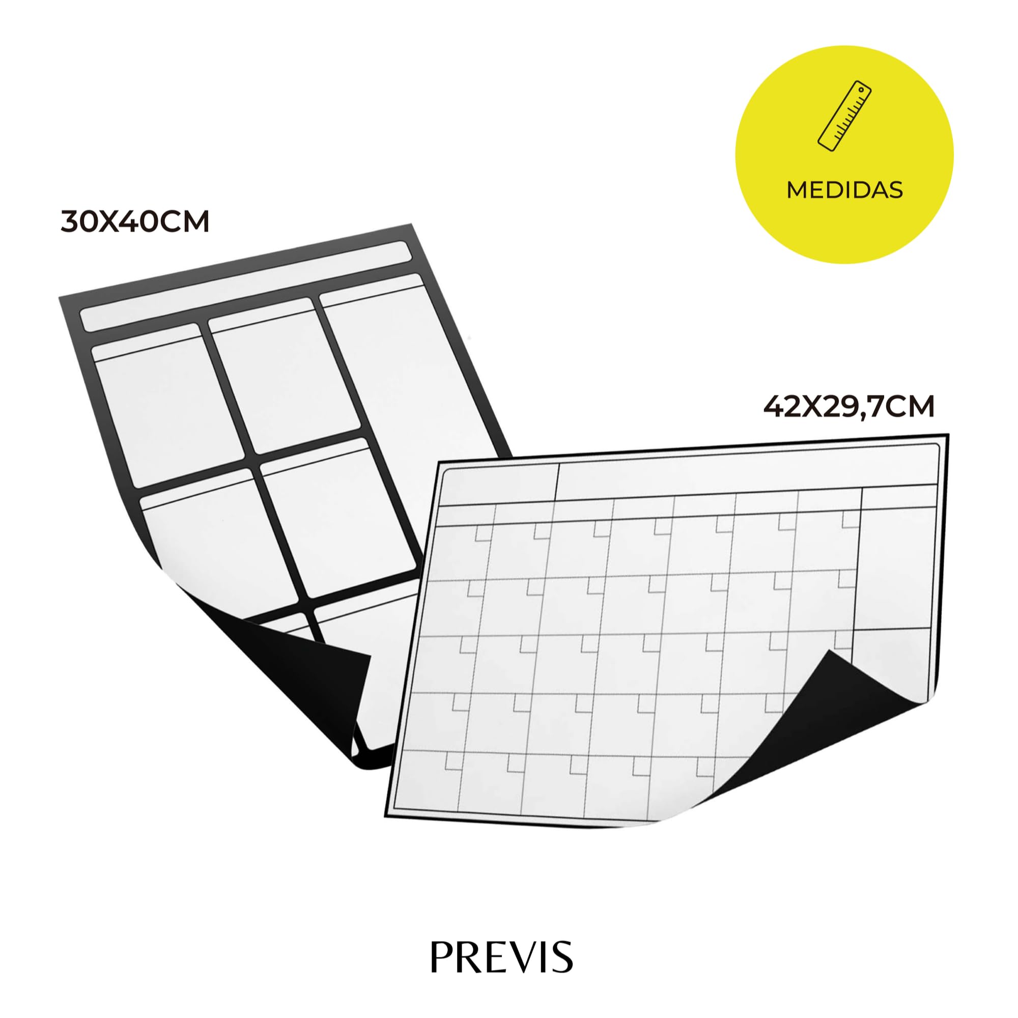 Previs A3 Monthly Magnetic Calendar Pack + A3 Weekly Magnetic Weekly Fridge Planner Organiser, Agenda, Menu, Shopping - Image 4