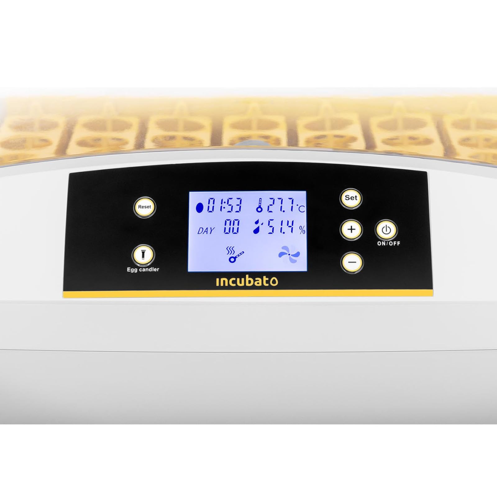 Incubadora De Huevos Aparato Incubador IN-32DDI (30-39,5 °C, hasta 42 Huevos, Ovoscopio Integrado, Totalmente automática)