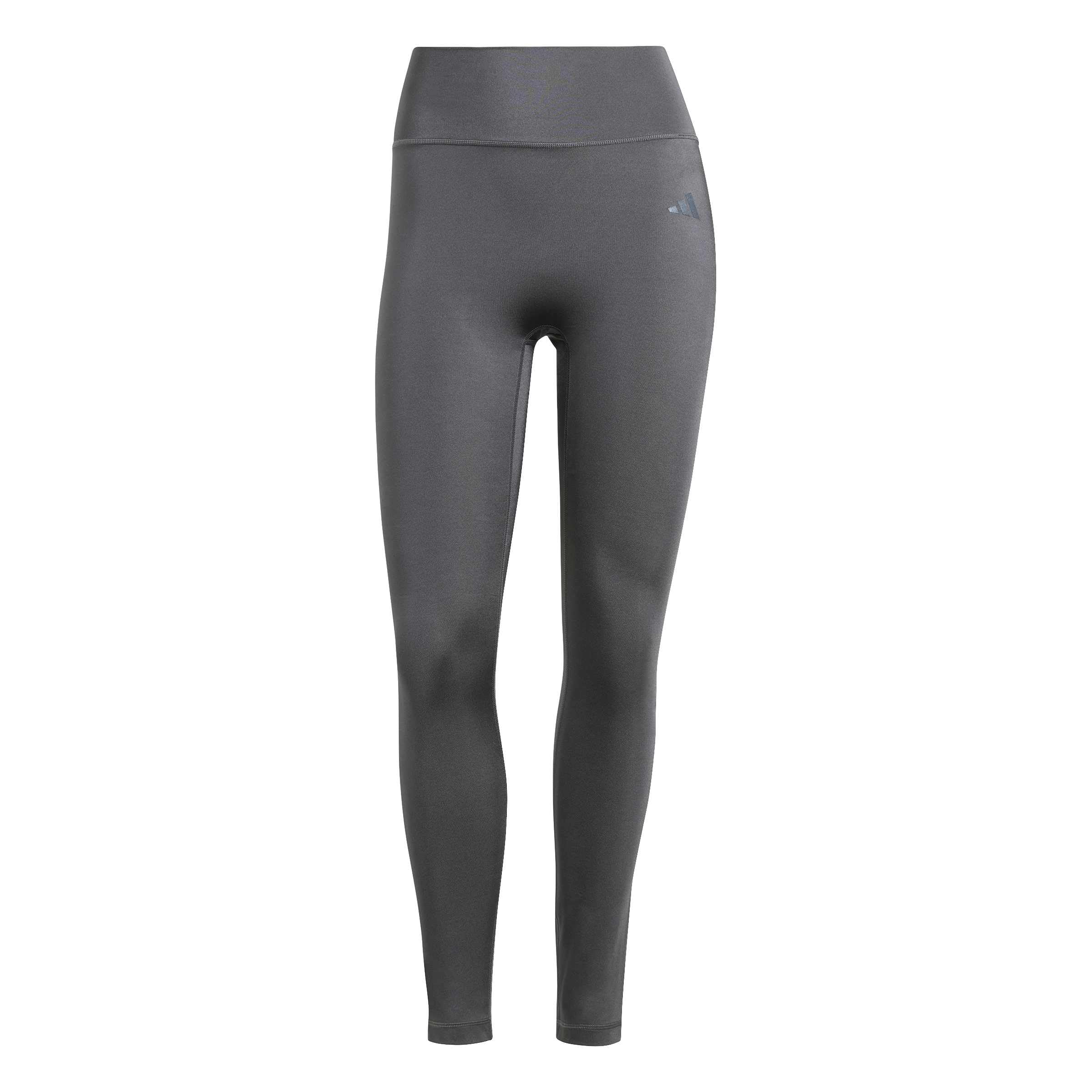 adidas Women's Optime Essentials Workout Shine 7/8 Leggings Tights, grey six, XS