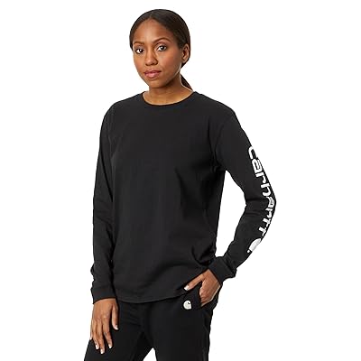 Carhartt Loose Fit Heavyweight Long Sleeve Logo Sleeve T Shirt Women