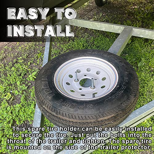 image for VONLX U-Bolt Spare Tire Carrier Holder Bracket for Trailer Side Mount 