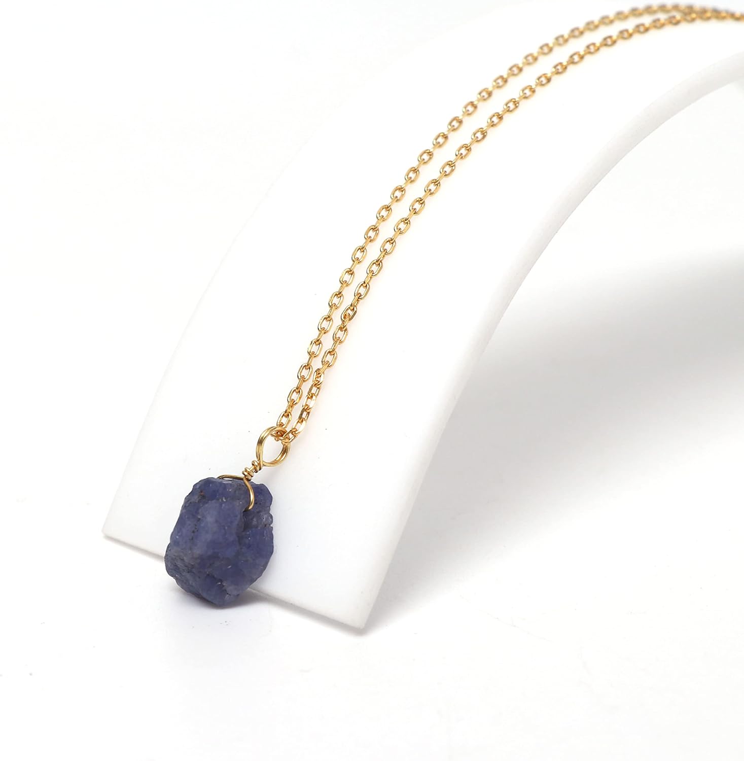 925 Sterling Silver Pendant Necklace, Natural Raw Gemstone Birthstone, Gift For Women, Genuine Rough Gemstone Pendant, Gift For Her, Silver Jewelry 18 Inch Chain - Image 2