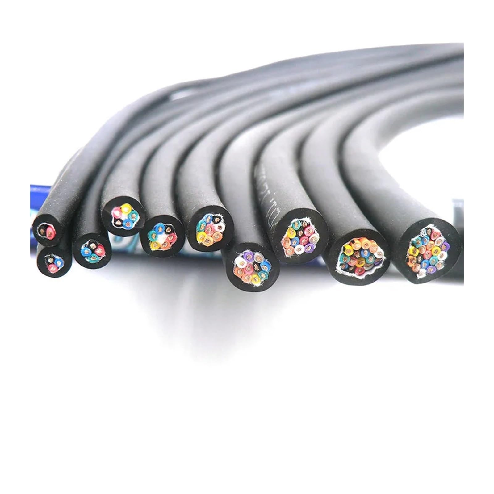 Cable de control flexible 5M y 20 núcleos, cobre estañado, 0,14/0,2/0,3 mm² | 22/24/26AWG, más suave que el cable 2464(20C 0.2mm2 (24AWG))