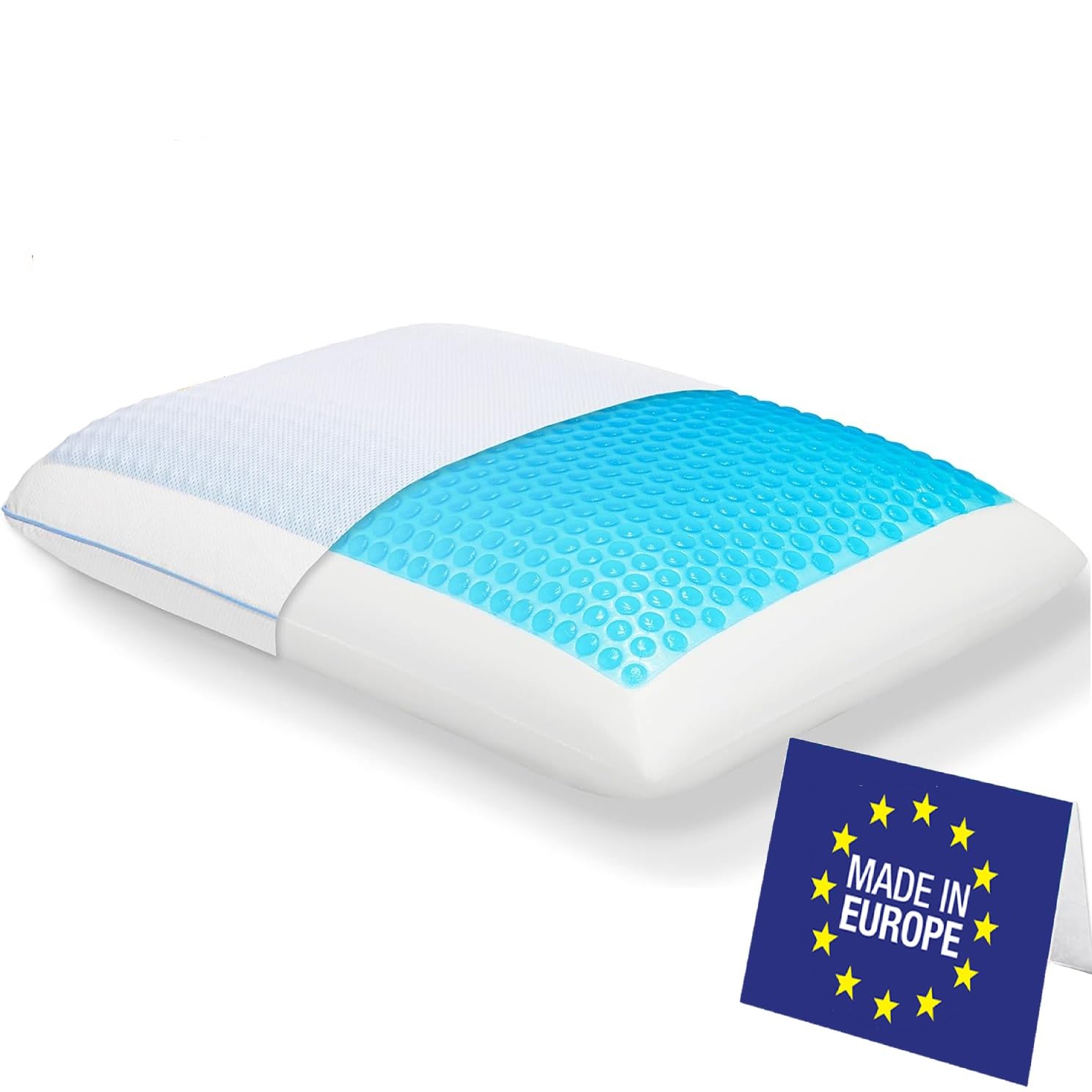 SLEEP COMFY Premium Memory-Schaum Gelkissen – Orthopädische Nackenstütze, Kühlgel-Technologie für alle Schlafpositionen (Sommer- und Winterkomfort), Oeko-Tex Zertifiziert