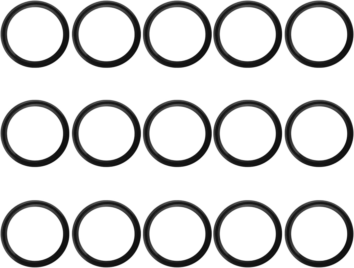 DERNORD 3" Tri Clamp Buna-N (NBR) Sanitary Gasket Fits Tri-Clover Type Ferrule (Pack of 15)