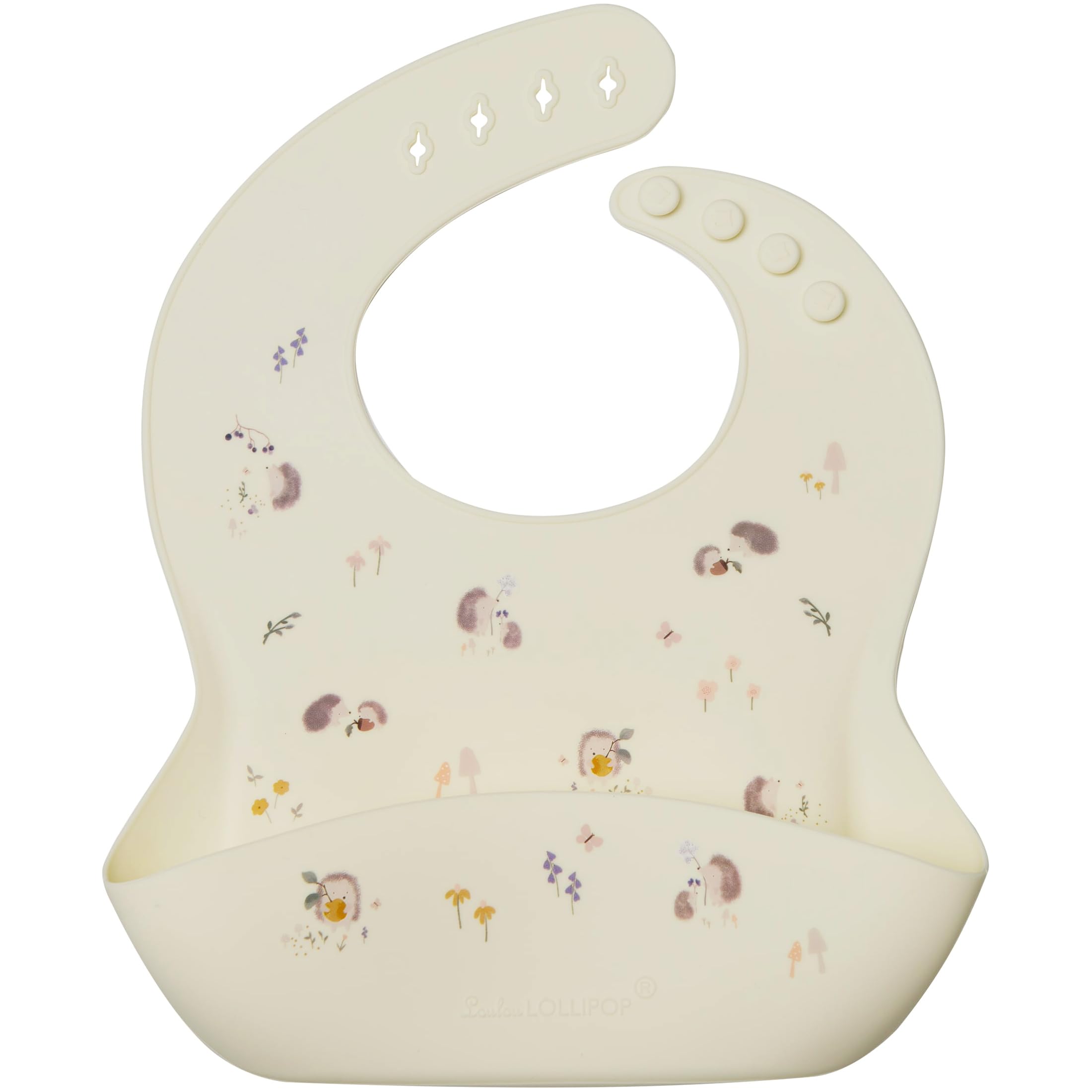 Loulou Lollipop Soft, Waterproof Silicone Feeding Bib For Babies And Toddlers 3 To 36 Months, Easy To Clean