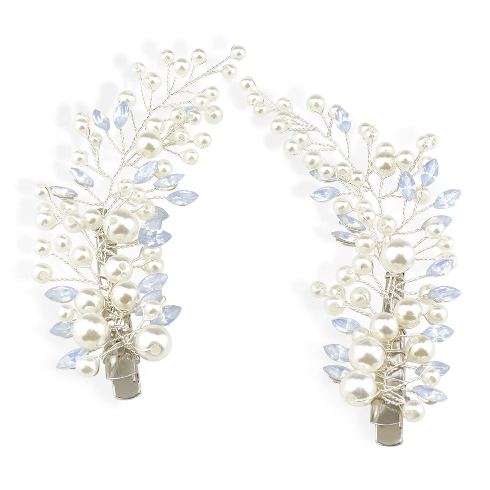 Amazon.com : Sppry Pearl Rhinestone Alligator Hair Clips  display picture 3
