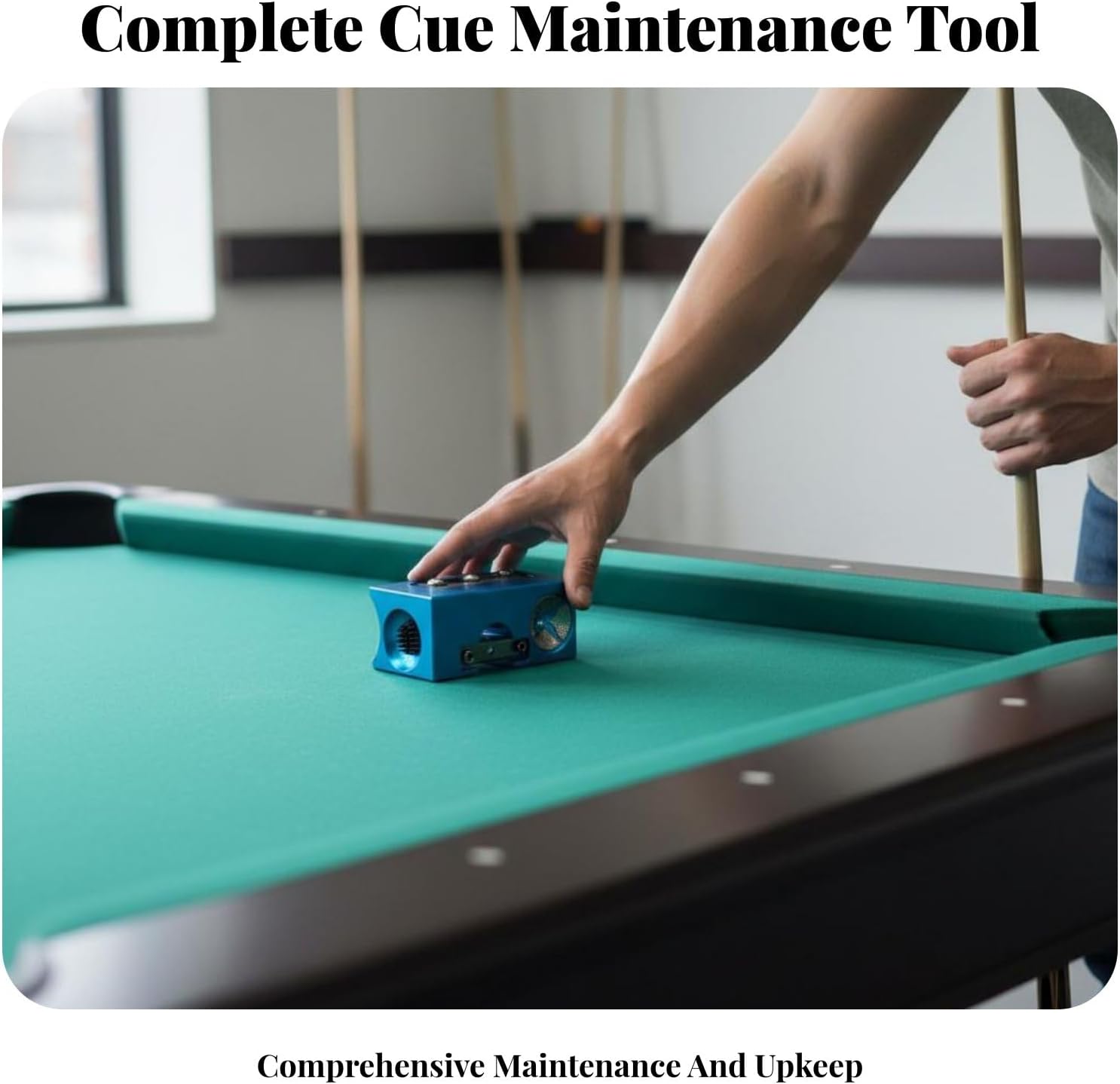 Multifunction Cue Tip Repair Tool Multi-Function Pool Cue Tip Versatile Design for Amateurs, Tournaments, Game Room, Bar Games