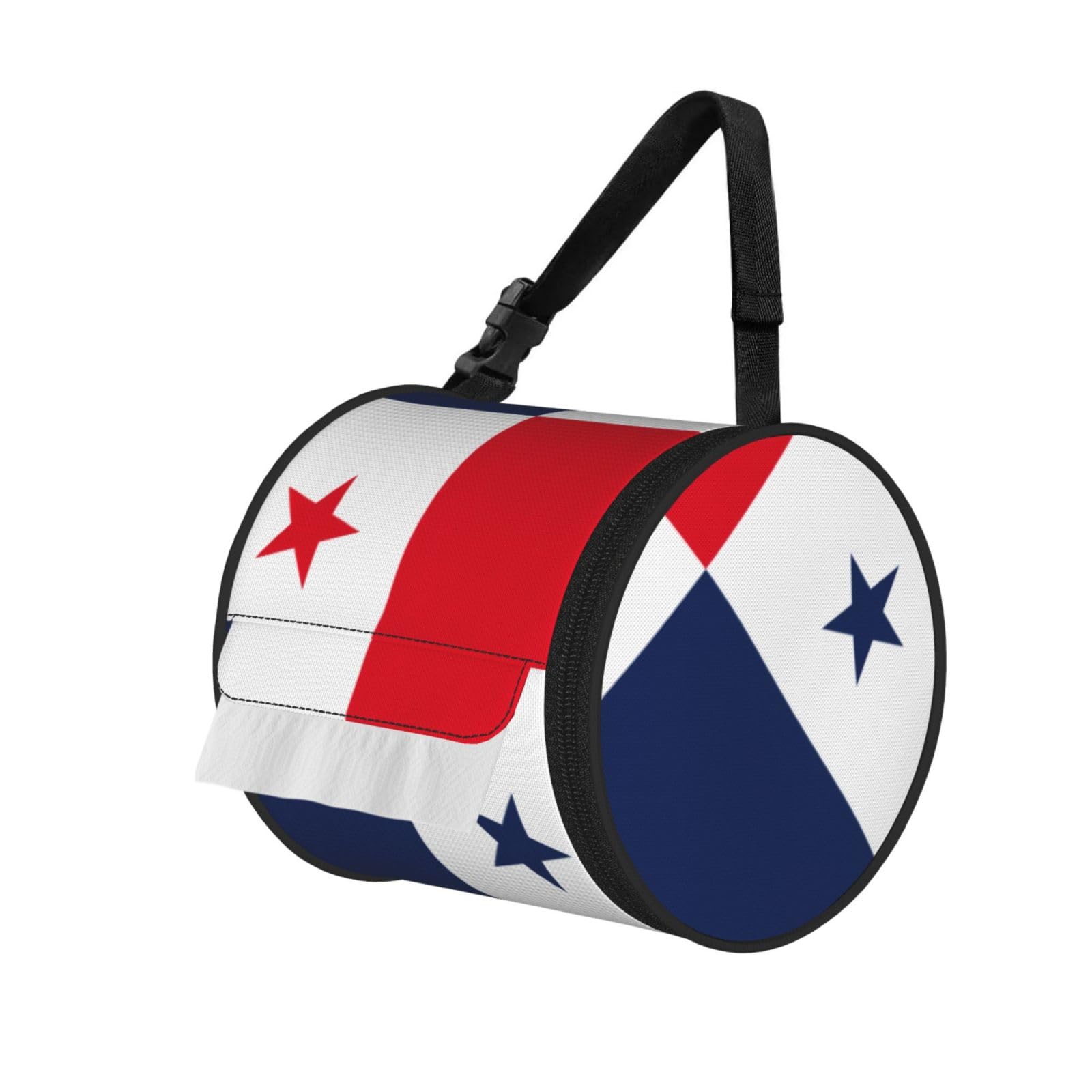 Flag Of Panama Print Fashion Tissues Organizer Box, Hanging Tissue Holder For Purse Coins For Car Office Daily Outing