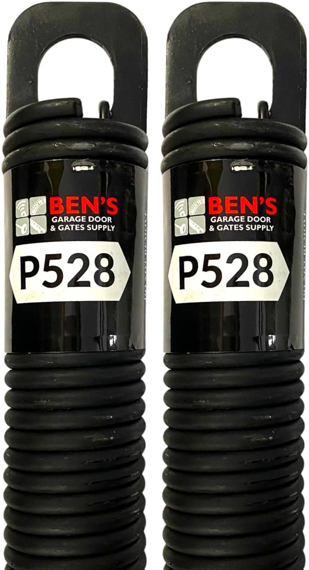 Ben's 2PCS P728 28-Inch Plug-End Garage Door Spring (.177 inches #7 Wire), Black