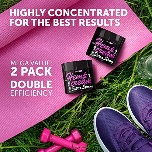 Swizon Hemp Cream For Knees, Neck, Joints, Shoulders, Back, Feet - Fast-Acting Muscle Cream With Hemp Oil And Emu Oil, Arnica, Aloe, Turmeric - American Quality - For All Skin Types, 4 Oz In Total #TOP4