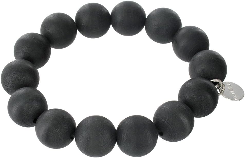 Aarikka POHJOLA bracelet with wooden beads, black
