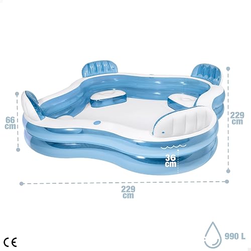 Intex 56475NP - Inflatable Swim Center Family Lounge, 90 x 90 x 26 inches, Multi-color - 5