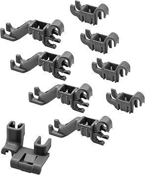 00632372 Dishwasher Lower Rack Fixing Clips Compatible With Bosch Thermador Rack,Replacement Parts AP5953359, 632372, Lower Rack Holder For Tines Alignment