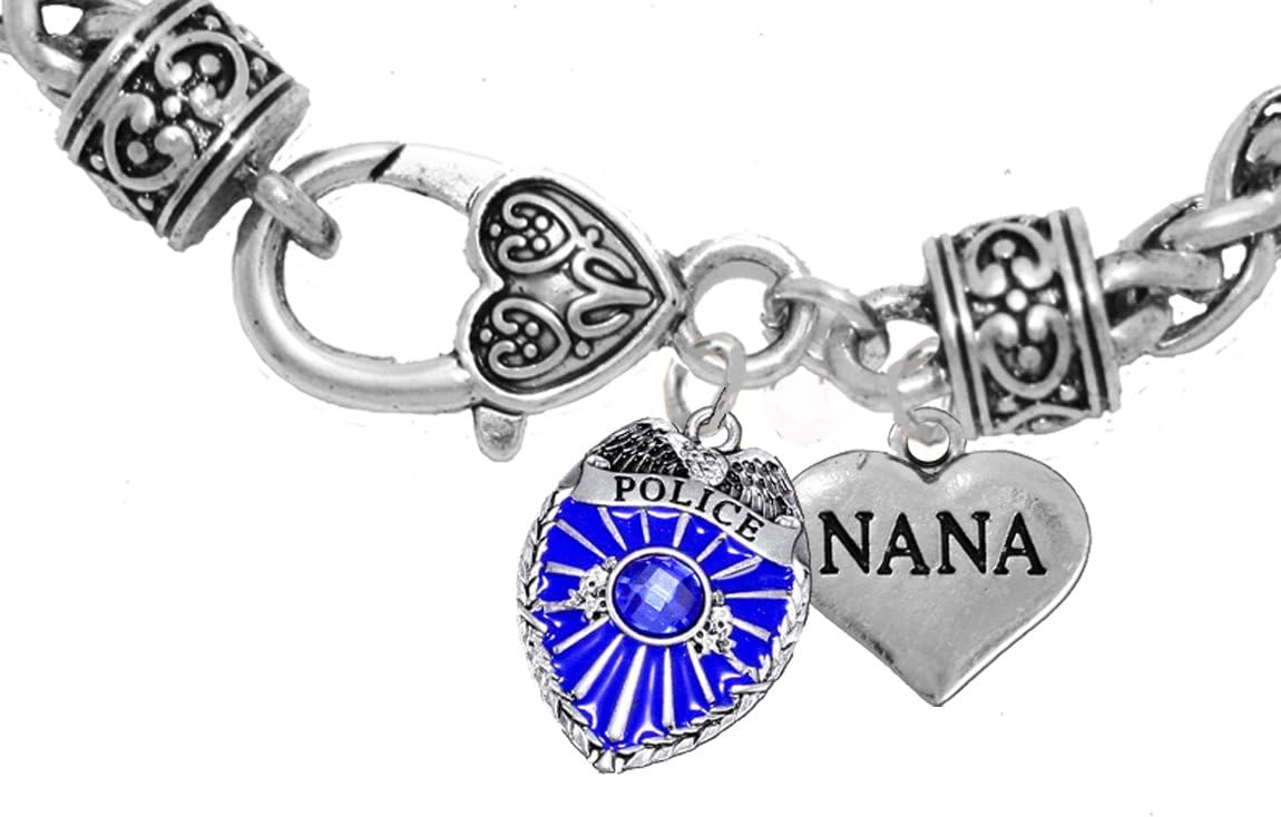 Cardinali Jewelry Policeman's Nana Bracelet, Hypoallergenic, Safe-Nickel, Lead, Cadmium Free