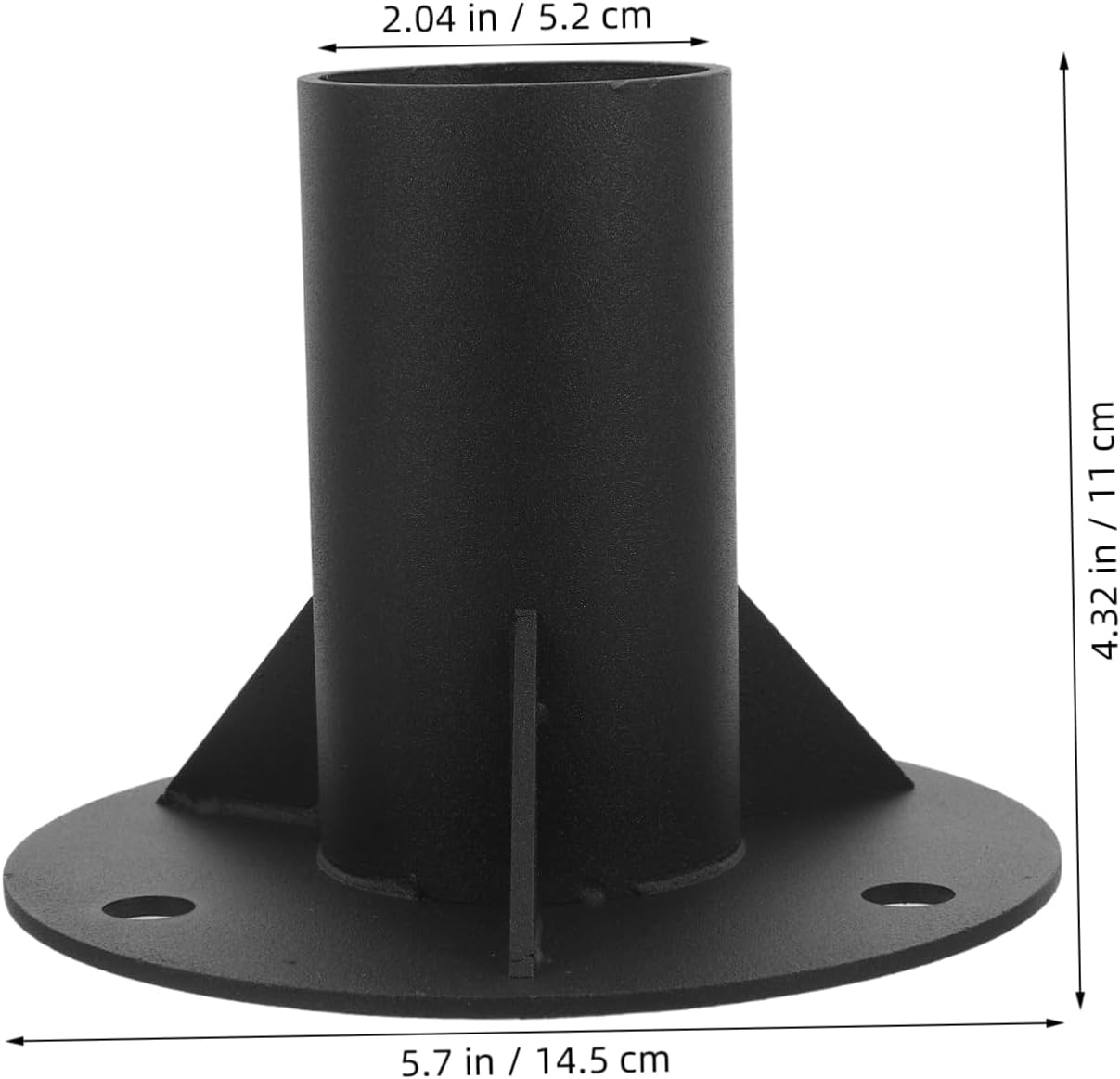 Cabilock Heavy Duty Metal Fence Post Floor Flange Bracket Base for Deck Railing and Mailbox Installation Quick Setup with Protective Coating for Support