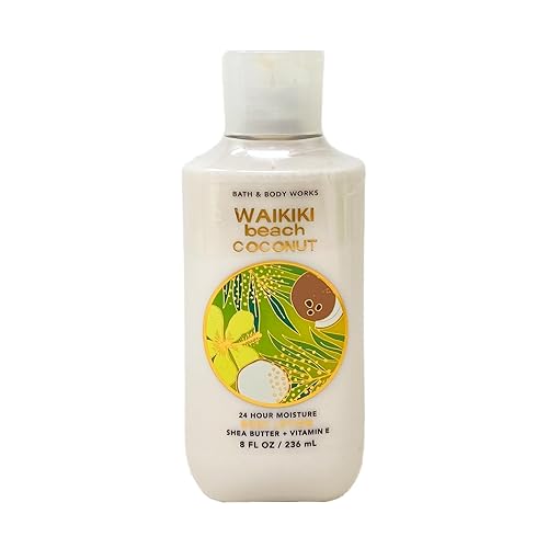 Miniatura 4 de Bath & Body Works Waikiki Beach Coconut - Juego de 3 piezas, crema corporal, gel de ducha, loción corporal, con jabón cremoso en barra de rosas,