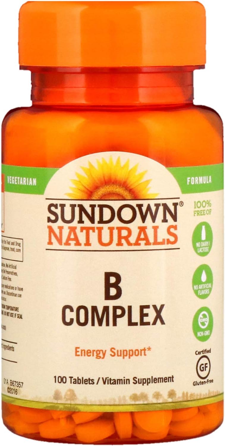 Sundown Naturals Vitamin B Complex, 100 Count (Pack of 12)