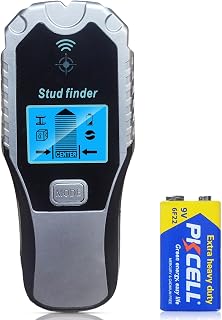 Quyxon Stud Finder 6 in 1 with LCD Display, Electronic Stud Detector Wall Scanner for AC Wire Metal Studs and Joist Pipe Detection