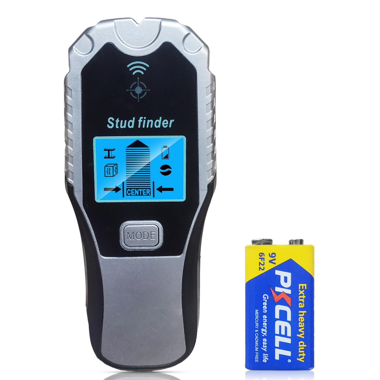 QuyxonStud Finder 6 in 1 with LCD Display, Electronic Stud Detector Wall Scanner for AC Wire Metal Studs and Joist Pipe Detection