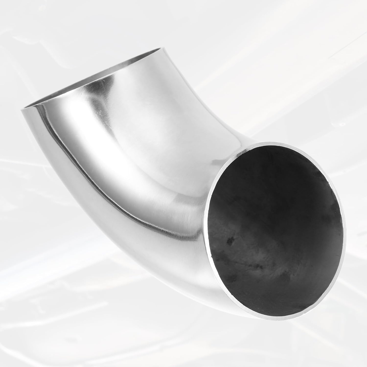 uxcell OD 3.5 Inch 90 Degree SS304 Stainless Steel Bend Tube Exhaust Elbow Pipe for Car Modified Exhaust System 0.08" Wall Thickness Piping Silver Tone