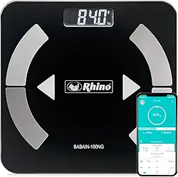 Balança de Bioimpedância digital Rhino BABAIN-180 NG SMART com bluetooth.