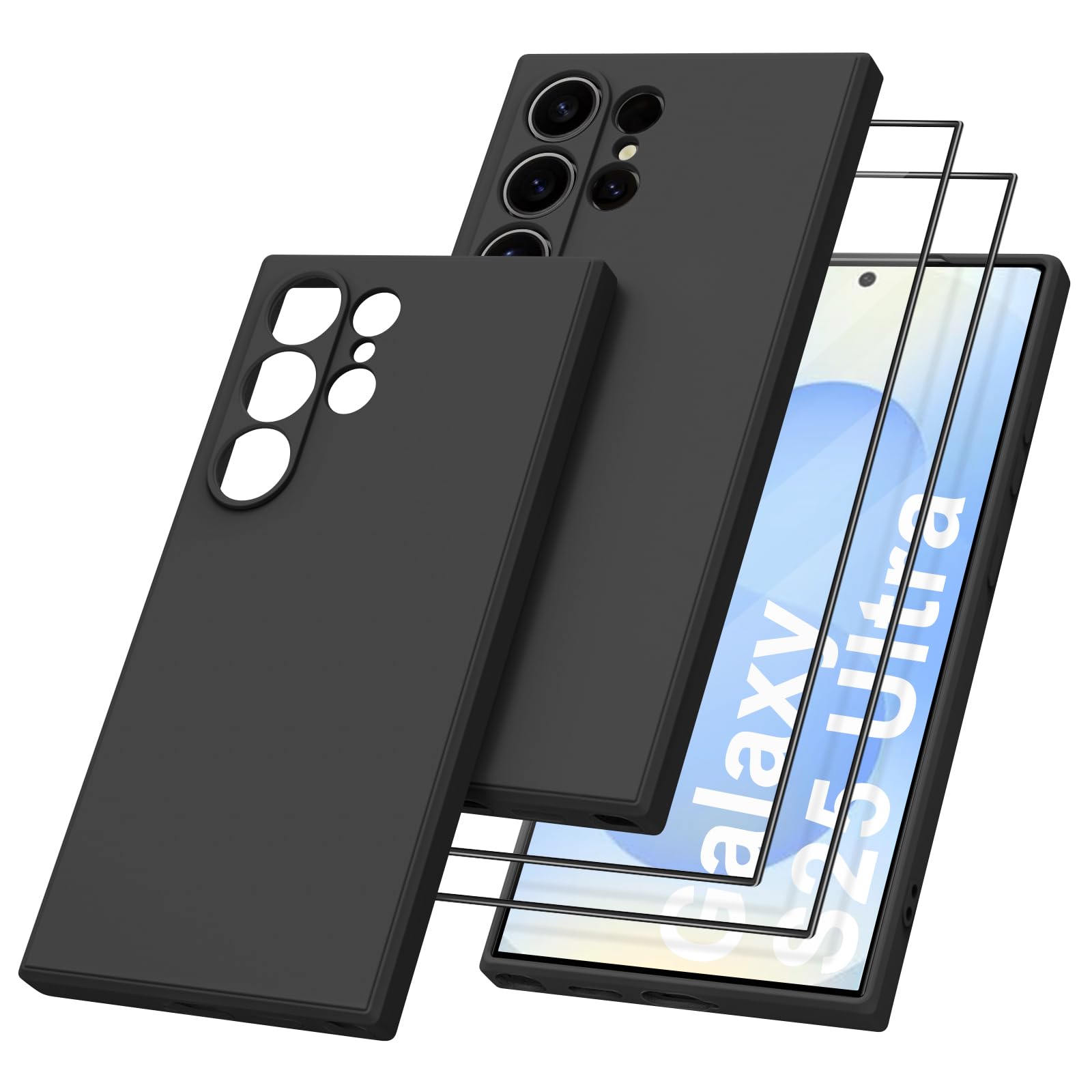 Wanme Case for Samsung Galaxy S25 Ultra, Soft Silicone Slim Full Body Shockproof Protective Cover Compatible with Samsung Galaxy S25 Ultra 5G 6.9"