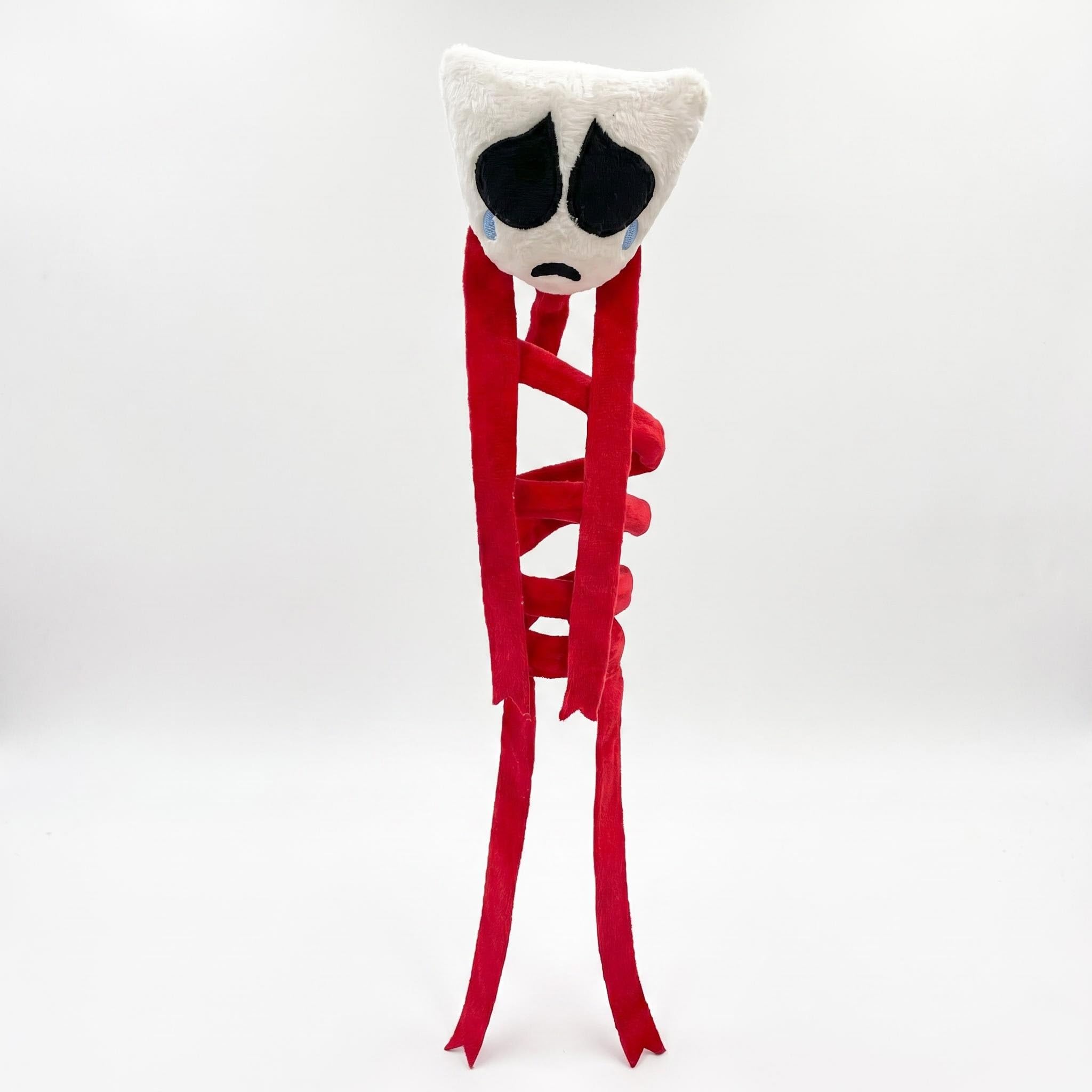 AstraFable Creepy Cute Horror Plush Toys – Weird Character Stuffed Animals Soft Plushies for Fans & Adults, Funny Gift Toy (Red ribbon)