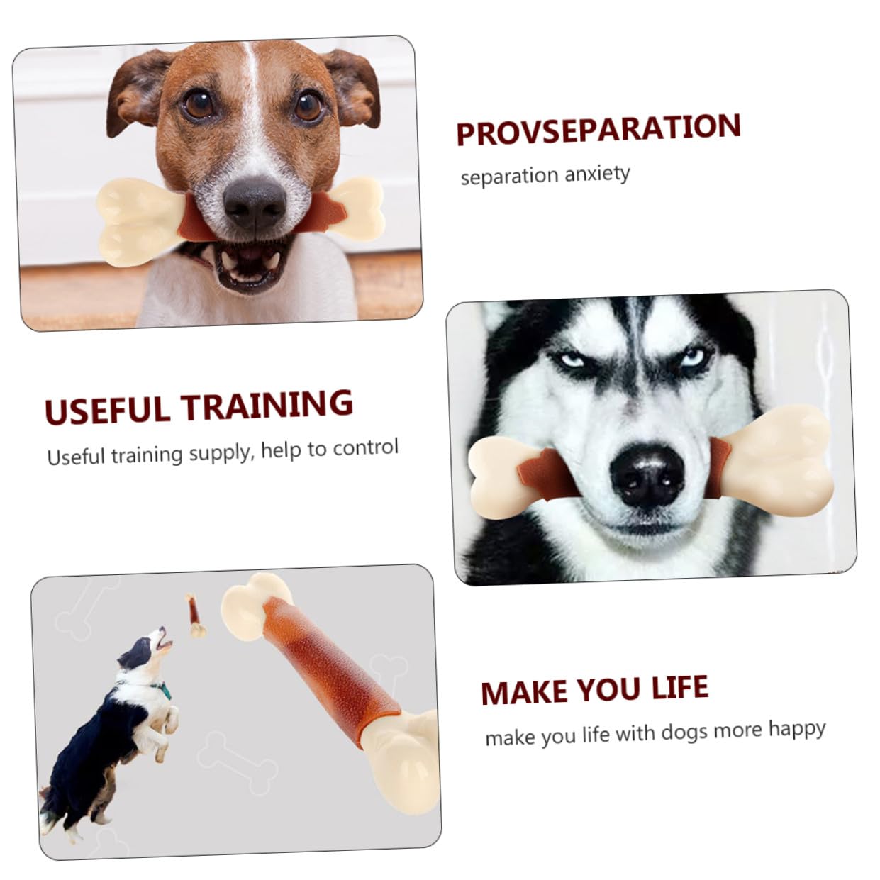Sosoport Gioco Per Cani Per Addestramento e Pulizia Osso Masticabile Per Cani Di Grandi