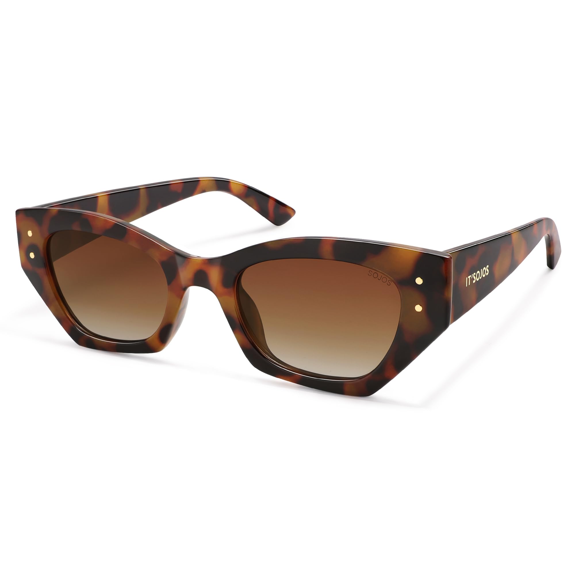 SOJOS Retro Trendy Polarized Sunglasses For Women Narrow Cat Eye Womens Shades SJ2346