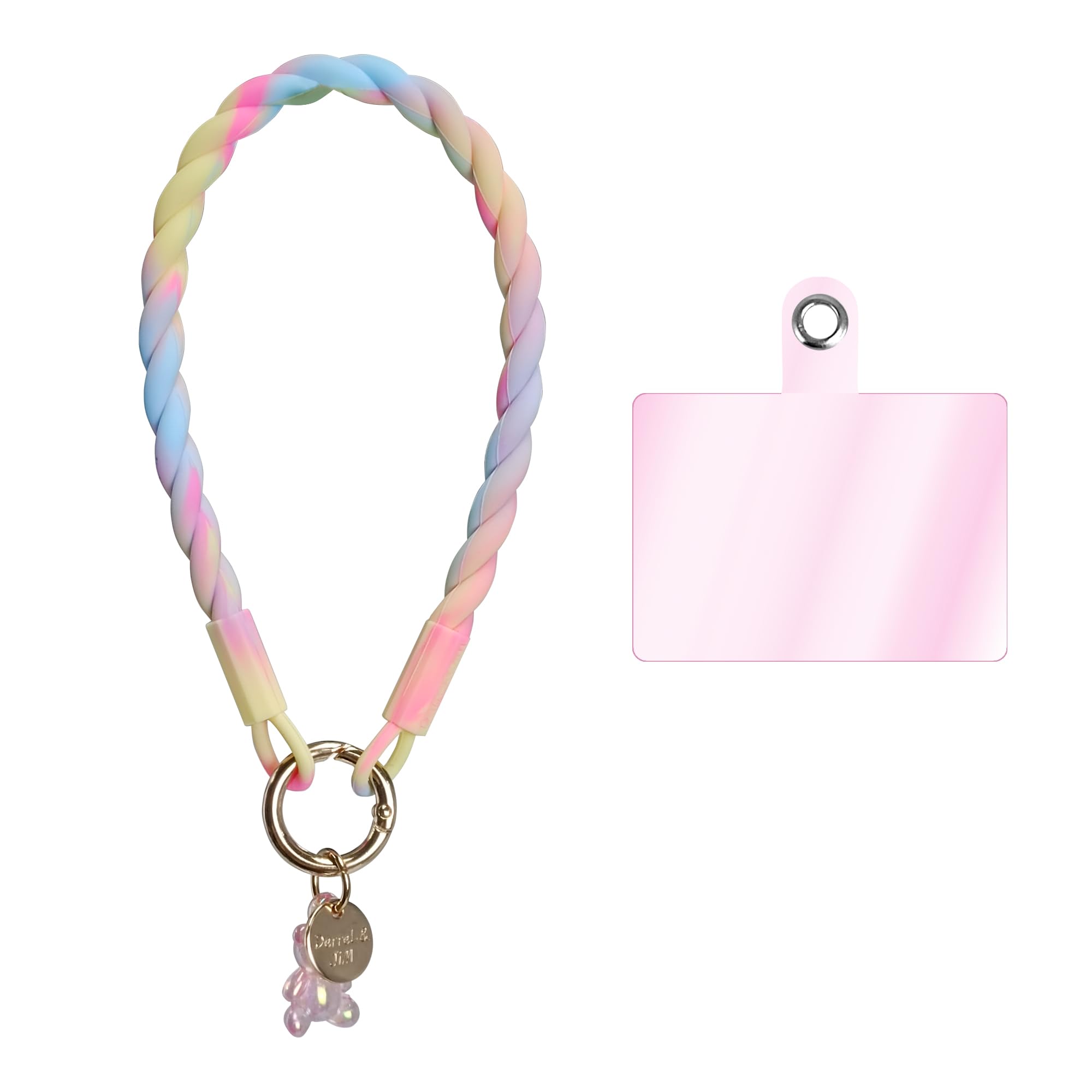 CASZONEDiamond Phone Lanyards With Phone Tether Tab,Bling Glitter Wrist Strap Keychain Bracelet Phone Charm Chain