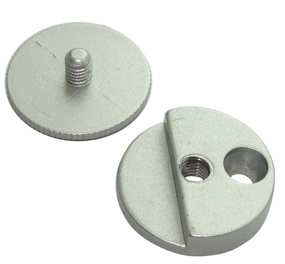 AERZETIX: 4 Console Patte Support Rond Mural Fixation de Miroir Glace en métal Argent Mat 180° Ø30mm C41651