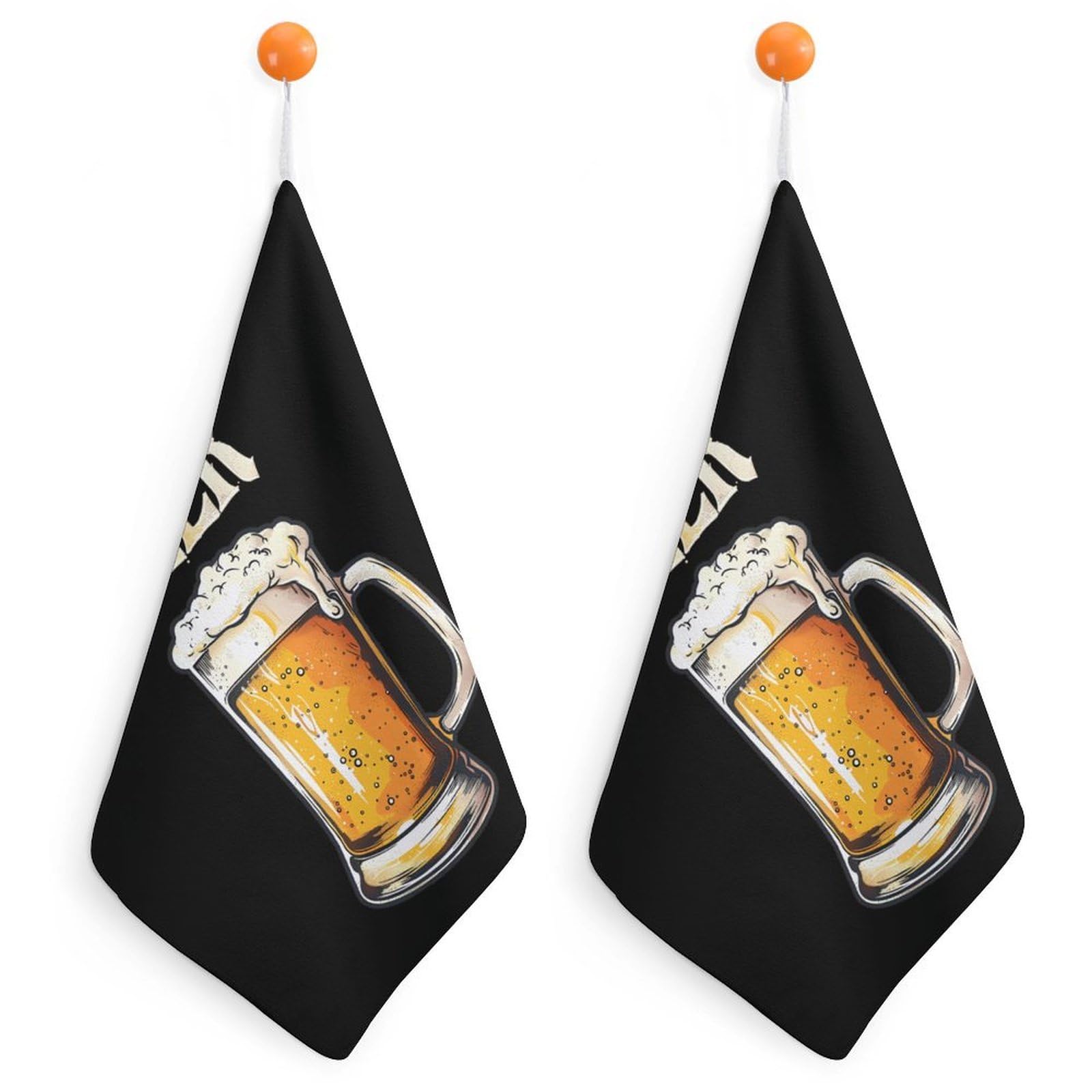 CGSBNGHA Beer Hand Towel Hanging Face Towels Cleaning Cloths Handkerchief for Bathroom Kitchen
