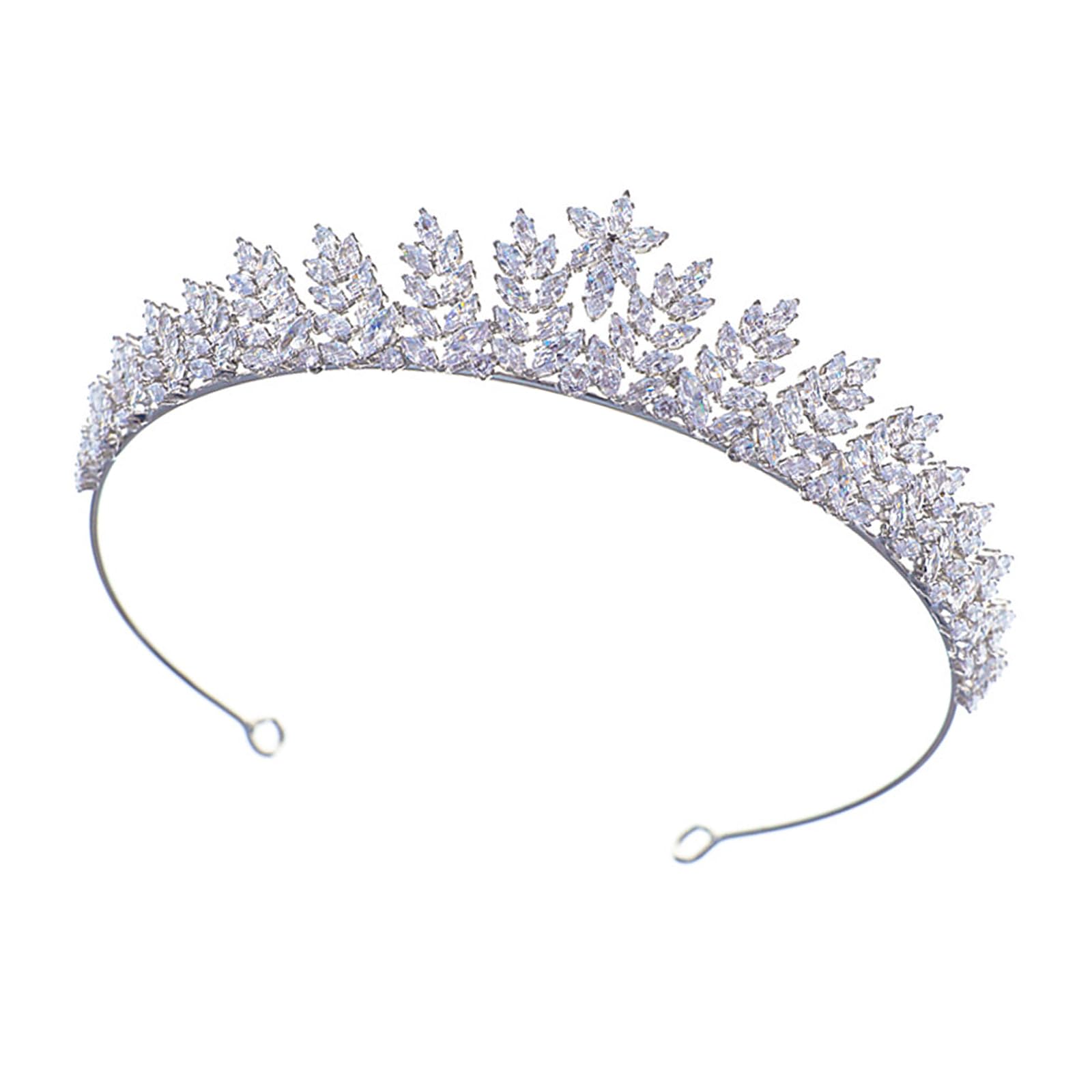 Tiaras de novia plateadas de moda con diamantes de imitación, coronas ajustables portátiles para bailes de graduación y escenarios