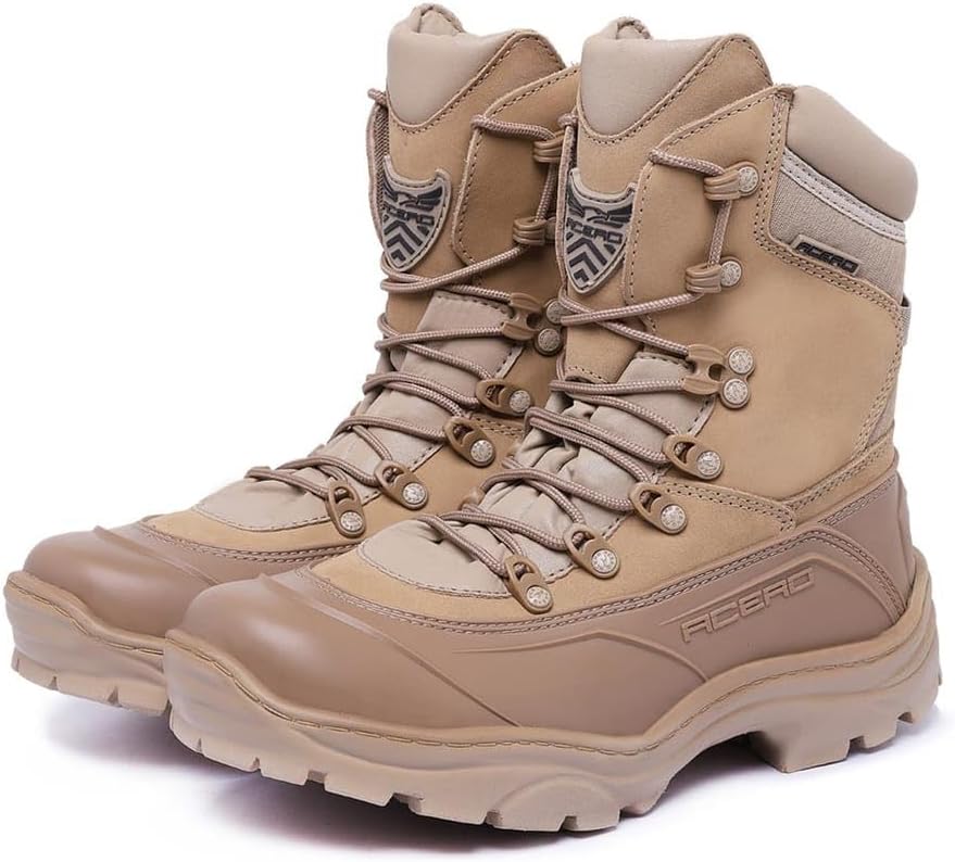 Bota Coturno Militar Tiger Pró, Couro Resistente, Design Tático, Solado Robusto para Uso Militar