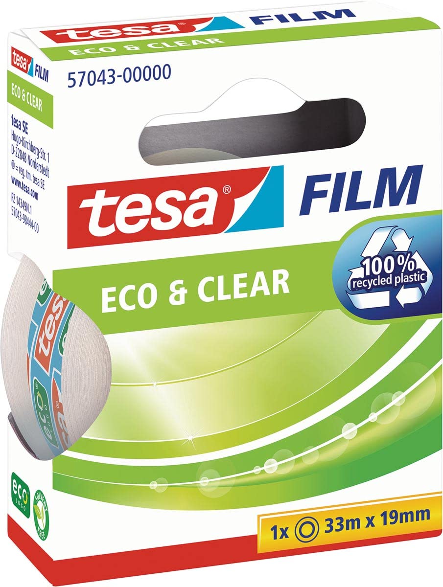 TESA eco&clear 19mm33m 33m Trasparente 1pezzo(i) cancelleria e nastro adesivo per ufficio