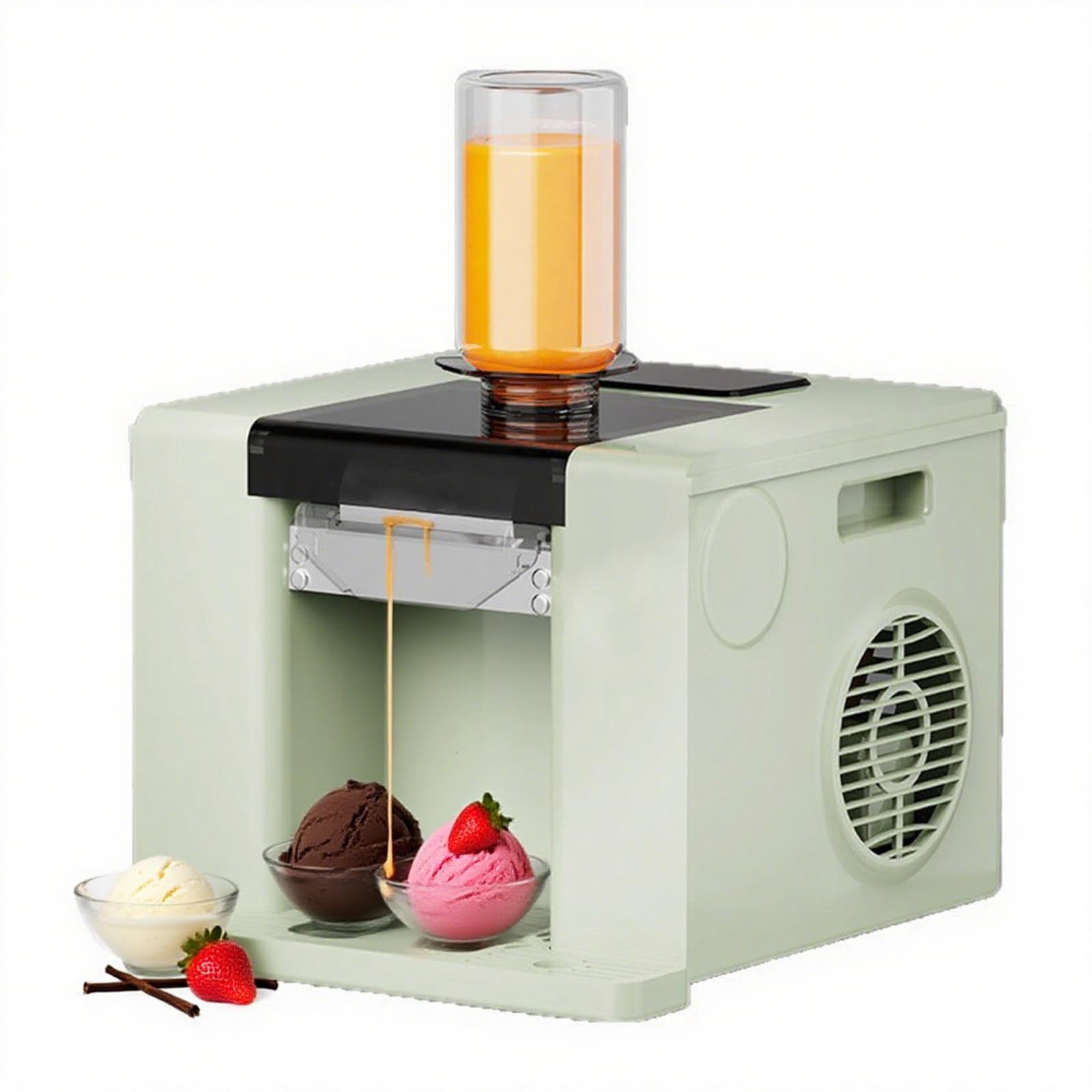 Schneeflocken-Eismaschine, Gewerbliche Eiscrusher-Maschine, Elektrische Sahneeismaschine, Eismaschine Für Schneekegel, Grün