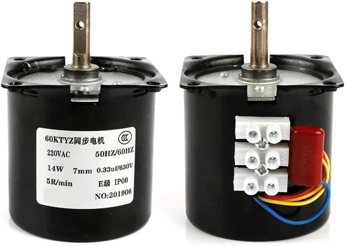 220V AC 14W gear motor 60KTYZ 50Hz permanent magnet synchronous gear motor low speed 2.5rpm(2.5rpm)