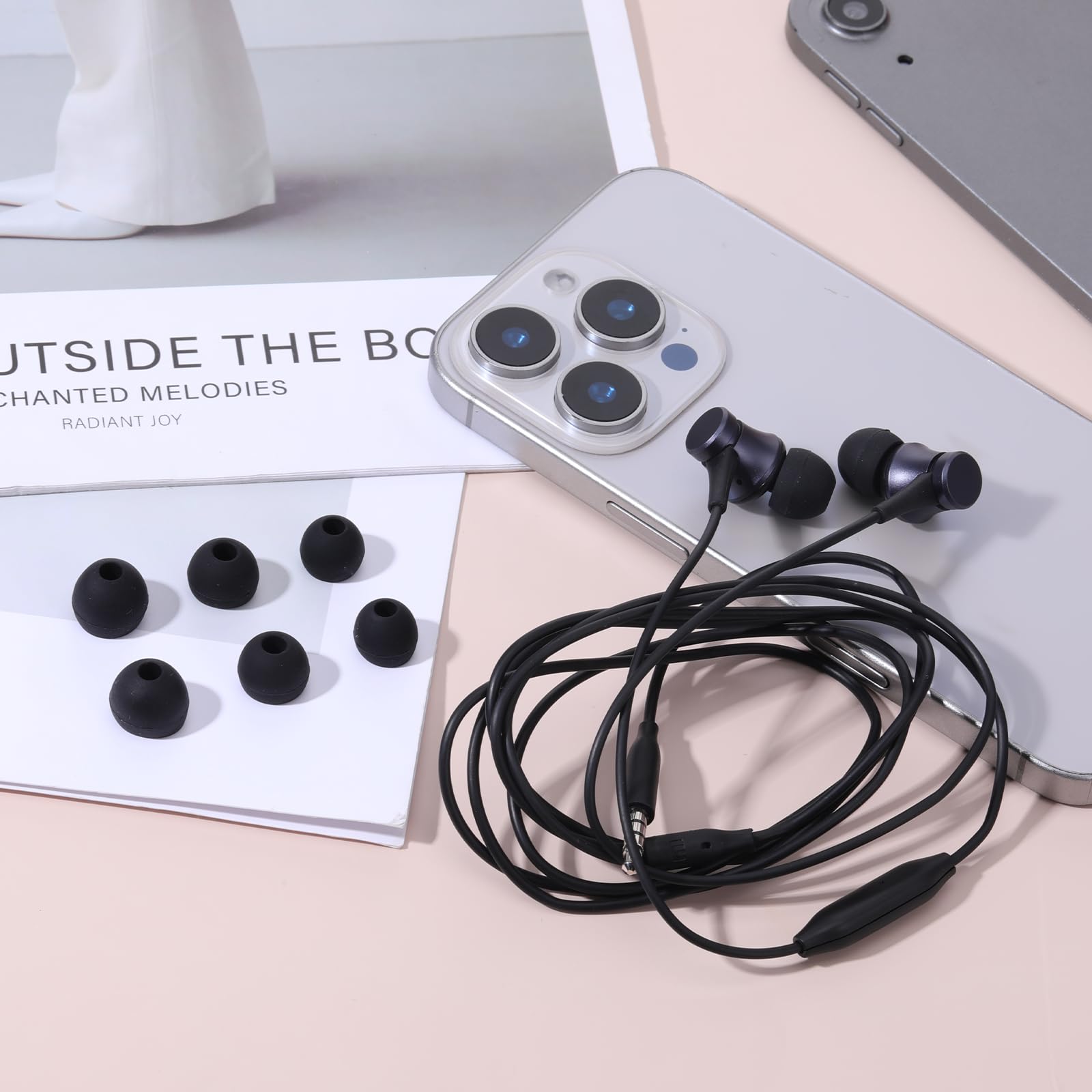 Norhogo 48 Stücke Ersatz Silikon Ohrstöpsel, Silikon Ohrhörer Kopfhörer Aufsätze Ohrpolster Ohrhörer Set, Kompatibel, Unisex, 3 Größen , Kompatibel Mit Den Meisten In-Ear Kopfhörer
