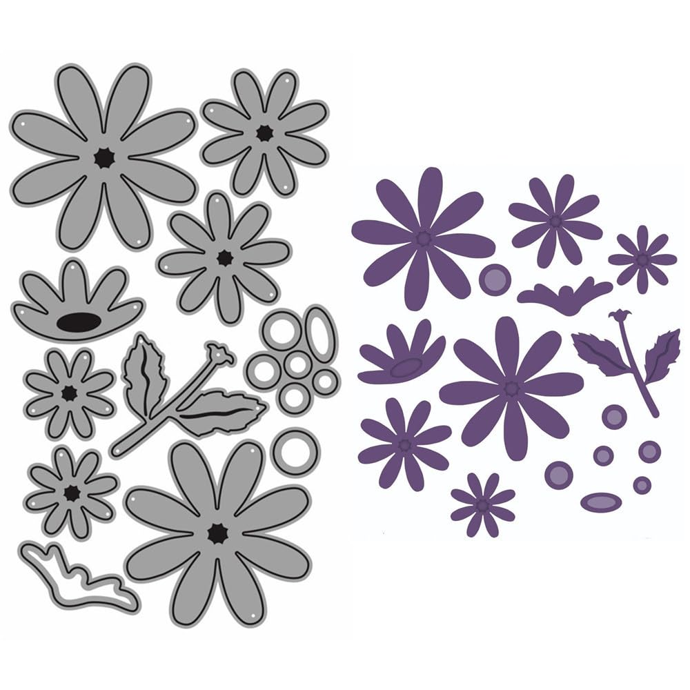 Chrysanthemum Die Cuts for Card Making, Flowers Metal Cutting Dies for Paper Scrapbooking, DIY Stencils for Album Party Wedding Festivals Decoration — image 1
