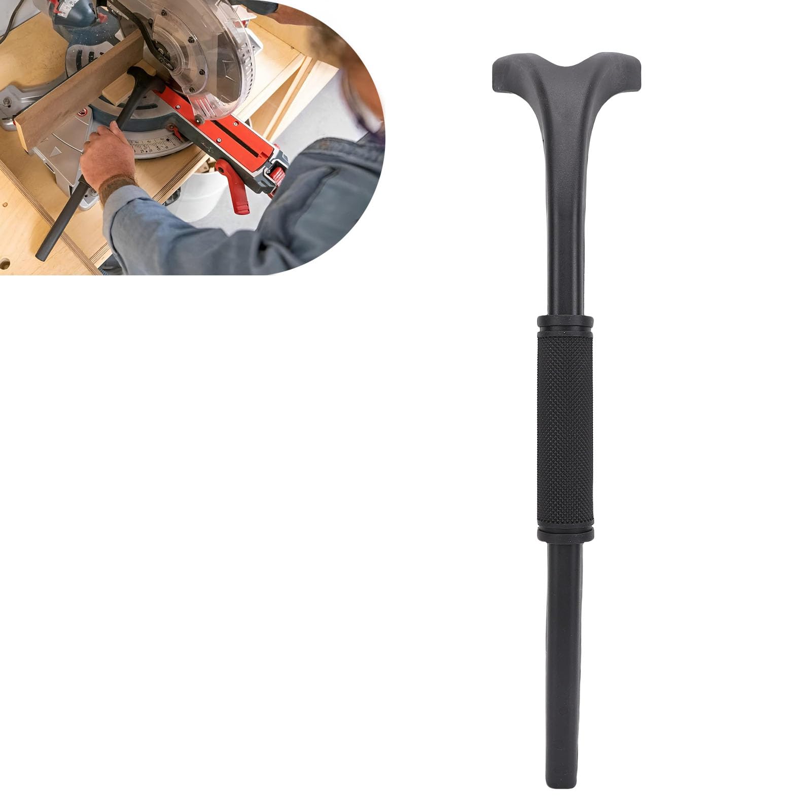 SEAFRONT Scie à Onglet Bâton de Maintien Conception Fourchue Scie à Onglet de sécurité Bâton Poussoir Outils de Protection du Bois