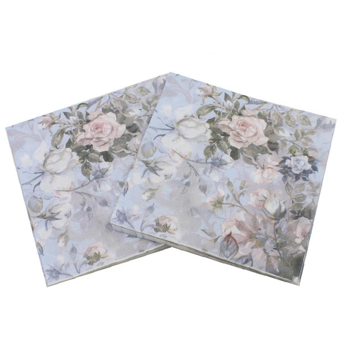 Servilletas De Papel Decorativas Rosas - 20 Unidades, 2 Capas, Ideales Para Manualidades Decoupage Y Fiestas