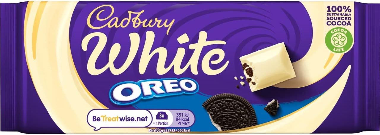 Oreo With White Chocolate Bar, 120 Gm